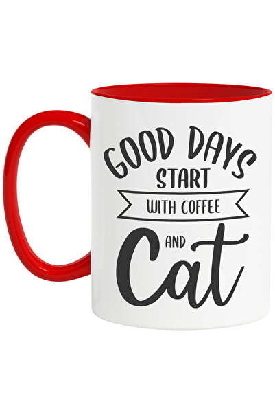 StoryGift Romania Cana pentru iubitorii de pisici cu mesajul "Good days start...