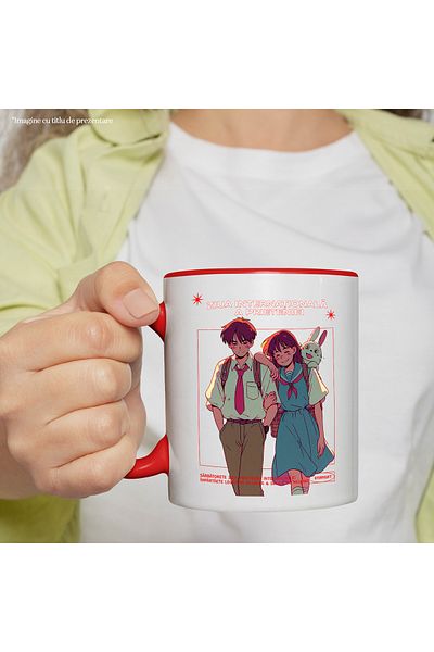 StoryGift Romania International Friendship Day Mug Love Family, 330ml, Ceramic with Ro Handle, With, STG.