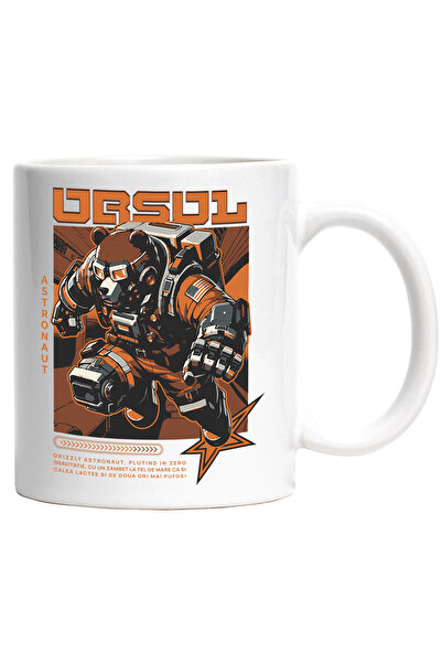 StoryGift Romania Cana Ursul Grizzly Astronaut, Gravitatie, Robot, 330ml, Cer...