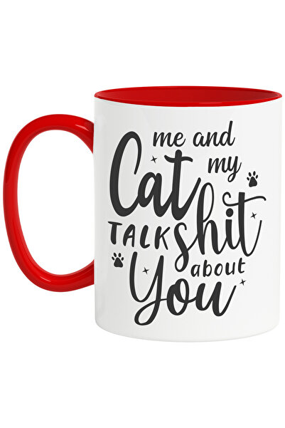 StoryGift Romania Cana cu labute de pisica si mesajul in engleza "Me and my c...