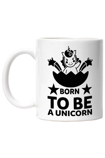 StoryGift Romania Cana cu o figura de unicorn si textul "Born to be an unicor...