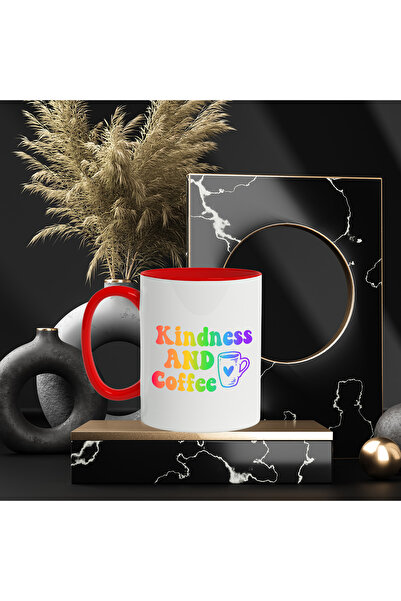 StoryGift Romania Mug for coffee lovers with the text in English "Kindness and coffee" - good, With,STG.
