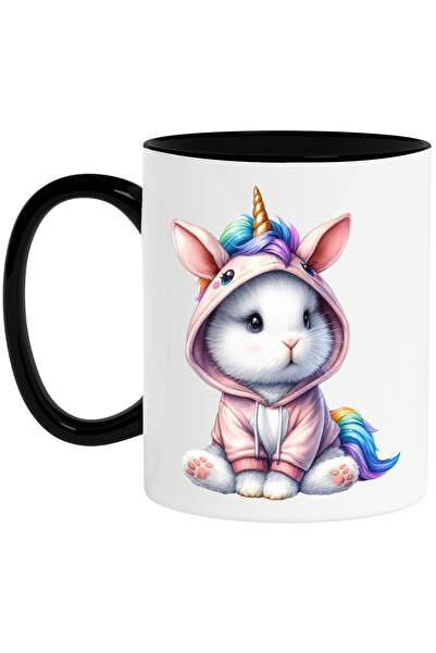 StoryGift Romania Cana cu un iepuras costumat in unicorn, ilustratie, putin s...