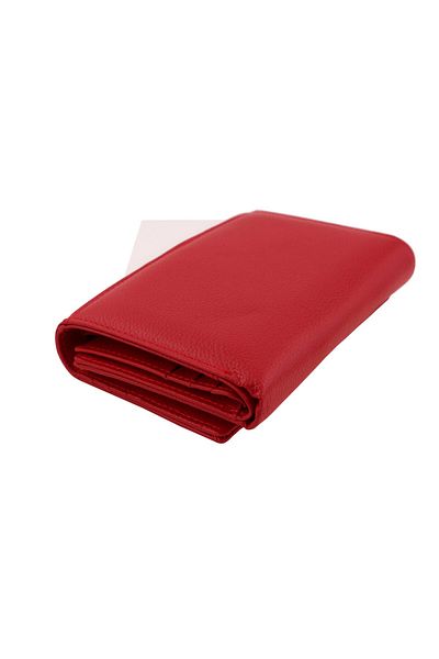 OEM Women's wallet, Tita, made of genuine leather, Red, 15 x 10 x 3 cm - PR238