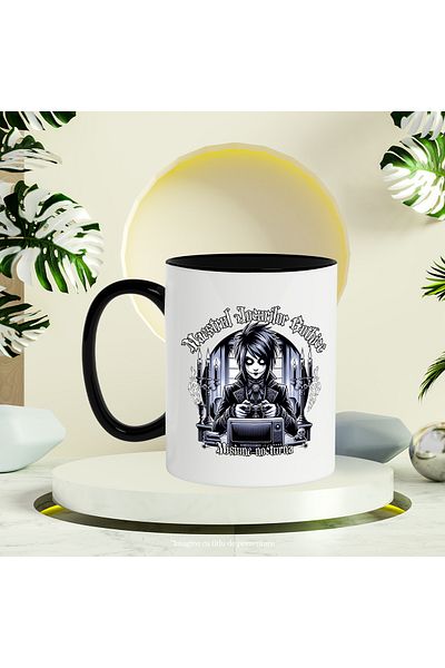 StoryGift Romania Cana Maestrul Jocurilor Gothice. Misiune Nocturna, 330ml, Ceramica Cu Maner Negr, Cu ,stg