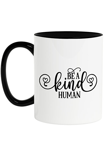 StoryGift Romania Cana cu inimioare si mesajul in engleza "Be a kind human" -...