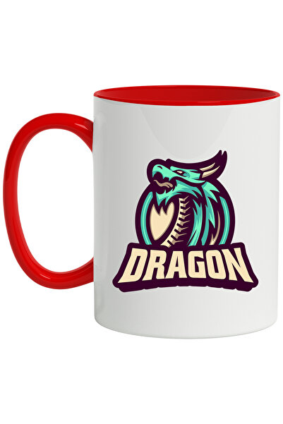 StoryGift Romania Cana Cu Mesaj Dragon, Emblema, Monstru, Fantasy, Coarne, Mu...