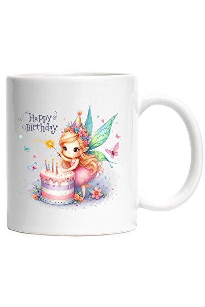 StoryGift Romania Cana cu o fetita dragalasa cu aripi de zana | rochita | roz...