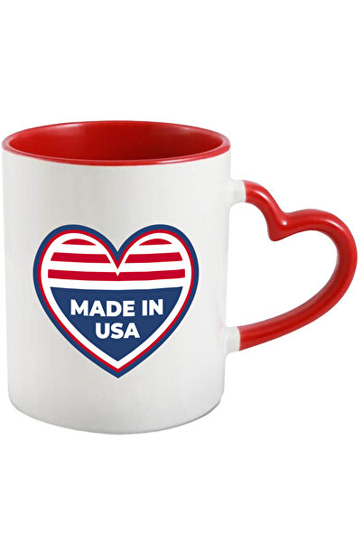 StoryGift Romania Cana Cu Mesaj In Engleza Made In USA , Inima, America, Stea...