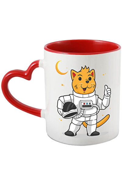 StoryGift Romania Cana Cu Pisica, Astronaut, Stele, SF, Spatiu, Luna, Costum,...