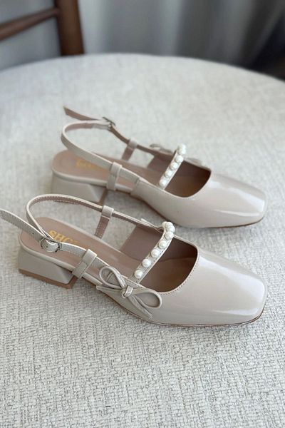 GOFFSHOES Pantofi cu toc joasă Maste Pearl pentru damă - Piele lacuită