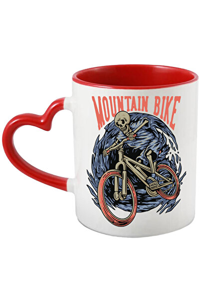 StoryGift Romania Cana Cu Mesaj In Engleza Mountain Bike, Bicicleta, Schelete, Pestera, Sport, Mul, Cu Maner Inim