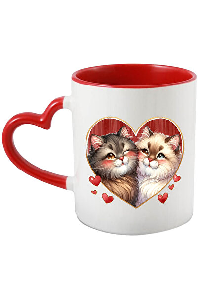 StoryGift Romania Cana cu 2 pisici blanoase | ilustratie | alba | neagra | in...