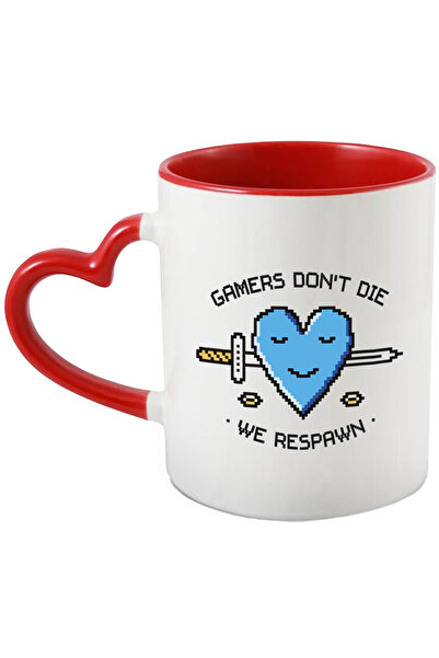 StoryGift Romania Cana Cu Mesaj In Engleza Gamers Don't Die We Respawn, Pixel...