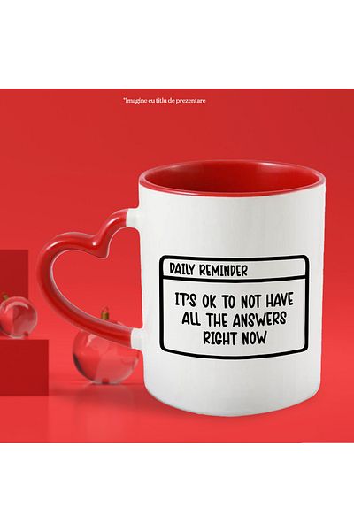 StoryGift Romania Mug with text in English stating that it's okay not to have everything now, With ,STG.