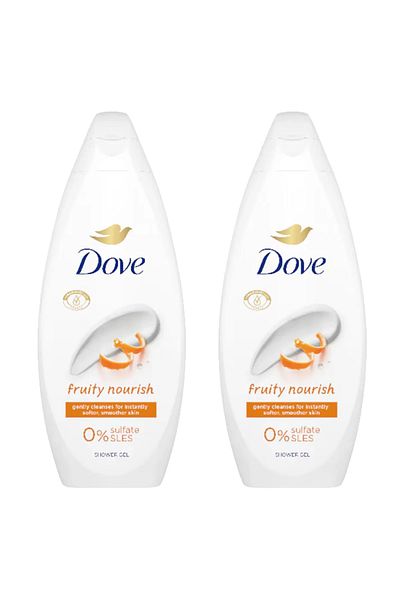 Dove Gel de duș Essential Care Fruity Nourish, 450ml x 2 buc.