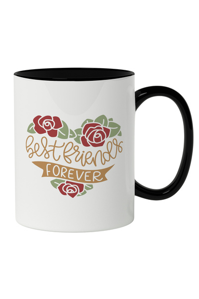 StoryGift Romania Cana Cu Mesaj In Engleza Best Friends Forever, Trandafiri R...