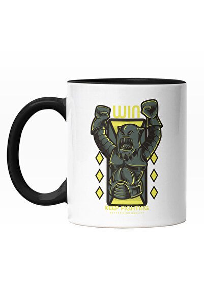 StoryGift Romania Cana Cu Animal Castigator Cu Bratele In aer, Manusi De Box,...