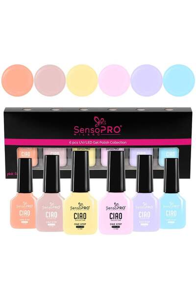 SensoPRO Milano Set de 6 oje semipermanente Ciao One Step, nuanță pastelată