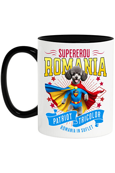 StoryGift Romania Cana cu Pudel / Poodle Caine In Costum de Capitan Romania c...