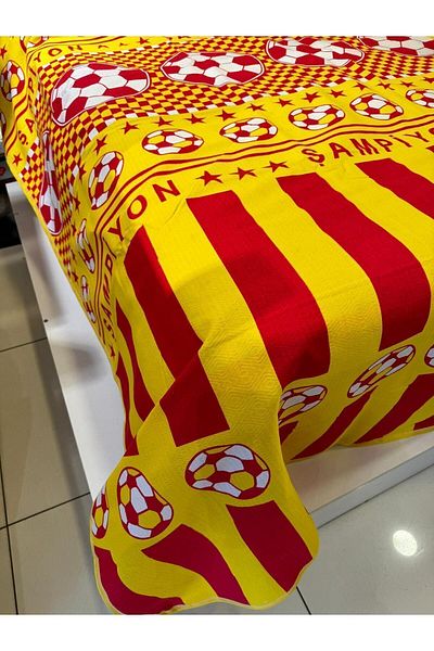 ŞENER HOME 150x240 Cm Single Piece Pattern - Yellow Red