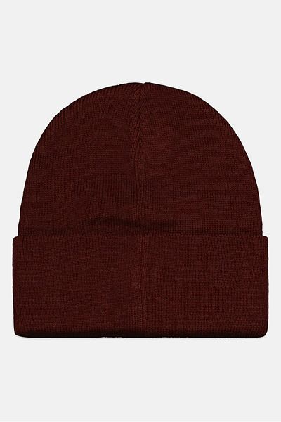 Levi's Men Embroidered Brand Logo Knitted Beanie, Maroon