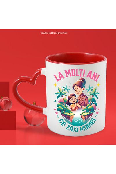StoryGift Romania Happy Mother's Day Mug, Strong Woman Family, 330ml, Ceramic with Man, With, STG