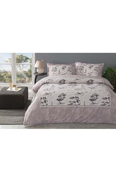Özdilek Özdilek Ranforce King Size Double Duvet Cover Set-Toile De Jouy Powder