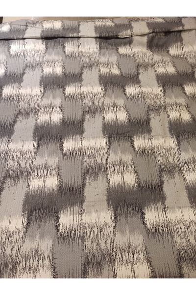 ŞENER HOME Patchwork Pattern Printed 200X240 Cm. Double (Battal) Single Pike - Gray&Brown