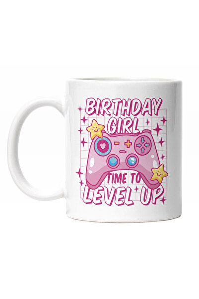 StoryGift Romania Cana Cu Maneta Play Station Roz, Text In Engleza Birthday G...