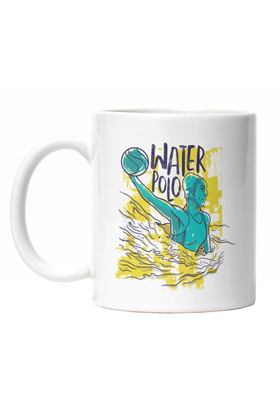 StoryGift Romania Cana Cu Femeie In apa Jucand Polo, Text In Engleza Water Po...