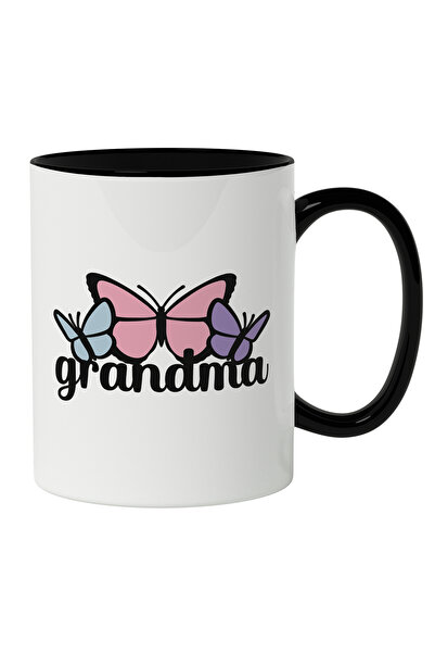 StoryGift Romania Cana Cu Fluturi Colorati Text In Engleza Grandma, Inima Ros...