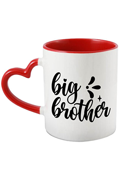 StoryGift Romania Cana pentru un frate mai mare bun si apreciat cu mesaj in limba engleza cu Maner, Cu Maner Inim