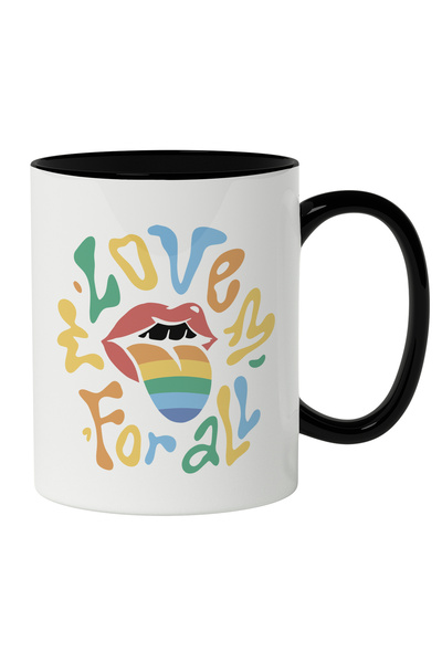 StoryGift Romania Cana Cu Buze Rosii, Gura Deschisa Limba Multicolor, Text In...