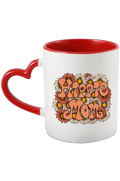 StoryGift Romania Cana cu flori cu mesajul "Hippie mom", stilul hippie, cultu...
