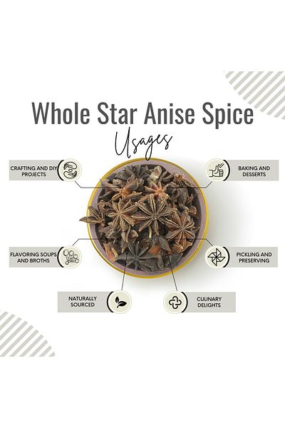 AWAFI MILL Star Anise | sweet cumin - Bottle of 100 gram / 3.5 Oz