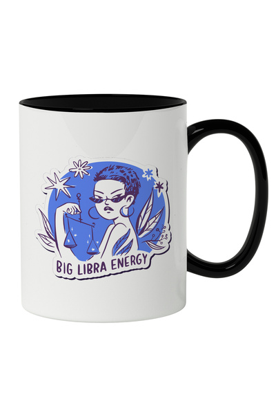 StoryGift Romania Cana Cu Semn Zodiac Balanta, Semn Simbolic, Femeie Cu Par S...