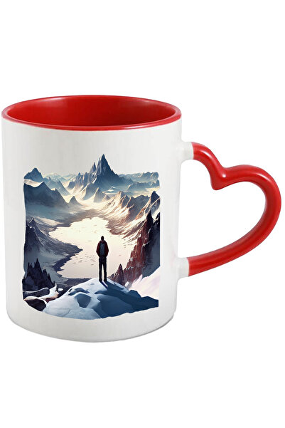 StoryGift Romania Cana Cu Peisaj, Munte, Lac, Zpada, Iarna, Drumet, Multicolo...