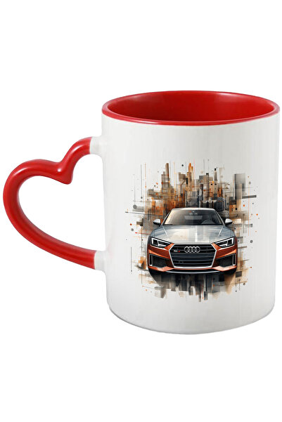 StoryGift Romania Cana Cu Masina, Audi, Brand, Ilustratie, Abstract, Geometri...