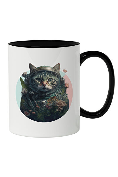 StoryGift Romania Cana Cu Portret Pisica blana Stil Tigru In Costum De astroa...