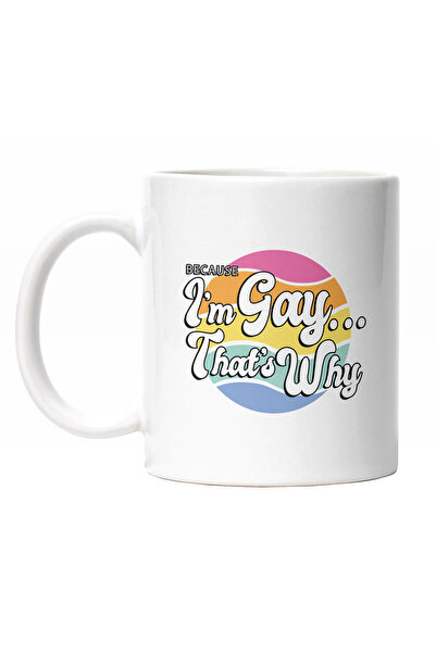 StoryGift Romania Cana Cu Mesaj IN Engleza Because I'm Gay …That's Why, Funda...