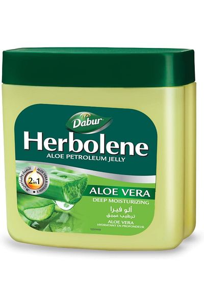 Dabur Herbolene Aloe Petroleum Jelly Enriched with Aloe Vera and Vitamin E For Dry and Rough Skin -