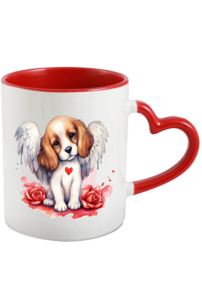 StoryGift Romania Cana cu un catel timid | aripi | ilustratie | trandafiri | ...