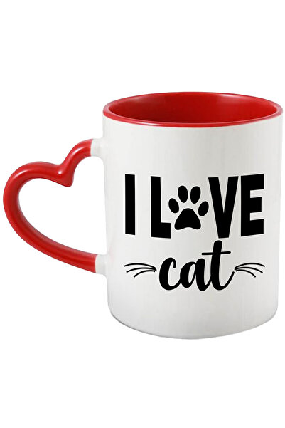 StoryGift Romania Cana pentru iubitorii de pisici cu mesajul "I love cat" - l...