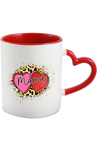 StoryGift Romania Cana cu mesajul "Mama", ilustratie, mama, 2 inimioare, blan...