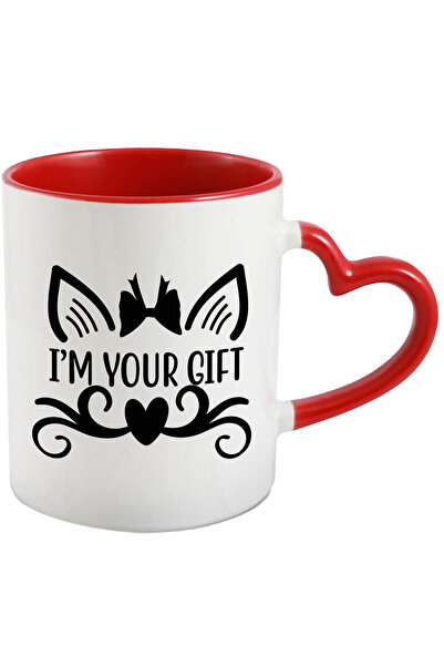 StoryGift Romania Mug with hearts and the text in English "I'm your gift" - y...