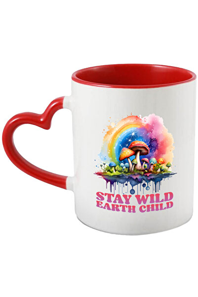 StoryGift Romania Cana cu mesajul "Stay wild, Earth child", stilul hippie, cu...