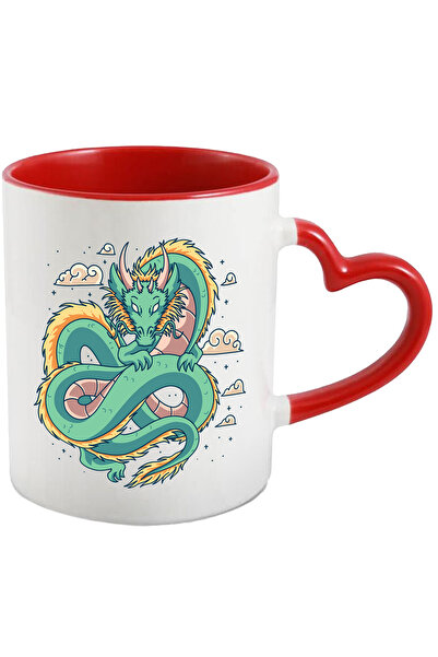 StoryGift Romania Cana Cu Dragon, Nori, Asiatic, Stele, Multicolor 330 ml, Ce...