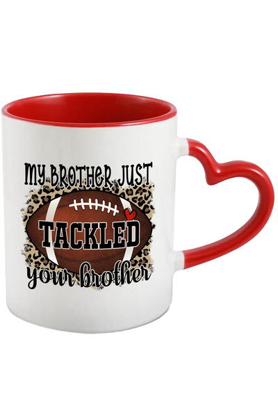 StoryGift Romania Cana cu minge de fotbal american cu mesajul "My brother jus...