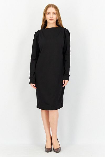 Esprit Women Solid Midi Dress, Black